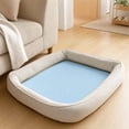 thumbnail image 6 of Ice Silk Cooling Mat for Dogs, Self-Cooling Ice Silk Dog Mat, Portable Washable Non-Slip Pet Cooling Pad for Indoor & Outdoor, Breathable Dog Cooling Blanket for Large & Small Dogs _ Blue, 6 of 7