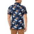 thumbnail image 2 of Ma Croix Mens Lightweight Hawaiian Tropical Print Button Down Shirt, 2 of 7