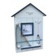 thumbnail image 1 of Soporte de llaves Caja de diseño de casa montada en la pared Colgante de pared Colgador de almacenamiento de llaves Estuche de madera, parte superior azul, faro Eigraketly HA8882-05B, 1 of 6