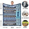 thumbnail image 5 of Gifts for Men, Birthday Gifts for Him Husband, Funny Gifts for Men, Blanket Gifts for Anniversary Father's Day Valentines Wedding for Boyfriend, to My Man Throw Blanket 50"x 60", 5 of 5