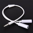 thumbnail image 2 of 3.5mm AUX Audio Mic Splitter Cable Earphone Headphone Adapter Male To Female AL, 2 of 6