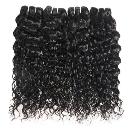 Allove 7A Malaysian Virgin Hair Water Wave 4 Pcs Wet and Wavy Human Hair Weave, (Best Wet And Wavy Human Hair Weave)
