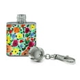 thumbnail image 2 of Flower Garden Stainless Steel 1oz Mini Flask Key Chain, 2 of 4