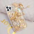 thumbnail image 3 of iPhone 13 Pro Max Bling Case,Women Girls 3D Luxury Sparkle Diamond Crystal Rhinestone Pumpkin Car Charm Pendant Glitter Protective Case Cover Premium Gems, Made with Ingenuity, 3 of 12