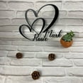 thumbnail image 2 of Handmadetneonsign Personalized Heart Couple Name Metal Wall Art LED Light, Hearts Lovers Metal, 2 of 4