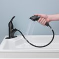 thumbnail image 4 of Homewerks Single Handle Pull Out Laundry Faucet 1 Or 3 Hole Installation With Deckplate, Universal Install, Utility Kitchen Sink Or Laundry Tub, Garden Hose Adapter, Matte Black (903 U425Mb), 4 of 4
