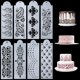 thumbnail image 1 of Plantillas para decorar pasteles Plantilla de encaje hueco para pasteles de Fondant de mousse de chocolate DIY 8 piezas, 1 of 5