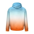 thumbnail image 4 of RYDCOT Men's Hooded Long Sleeved Drawstring Hooded Loose Casual Fall and Winter Gradient Fashion Printed Sweatshirt with Pocket Orange, 4 of 5