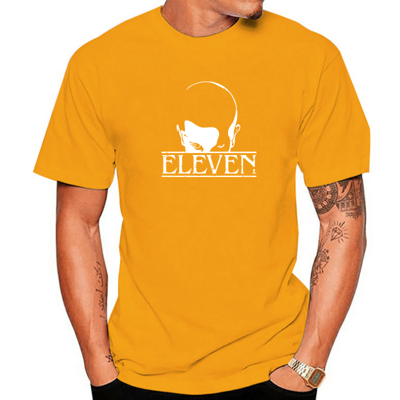 thumbnail image 3 of Stranger Style Pop Culture Things Eleven Cosplay Mens Black Size S-6XL T-Shirt, 3 of 5