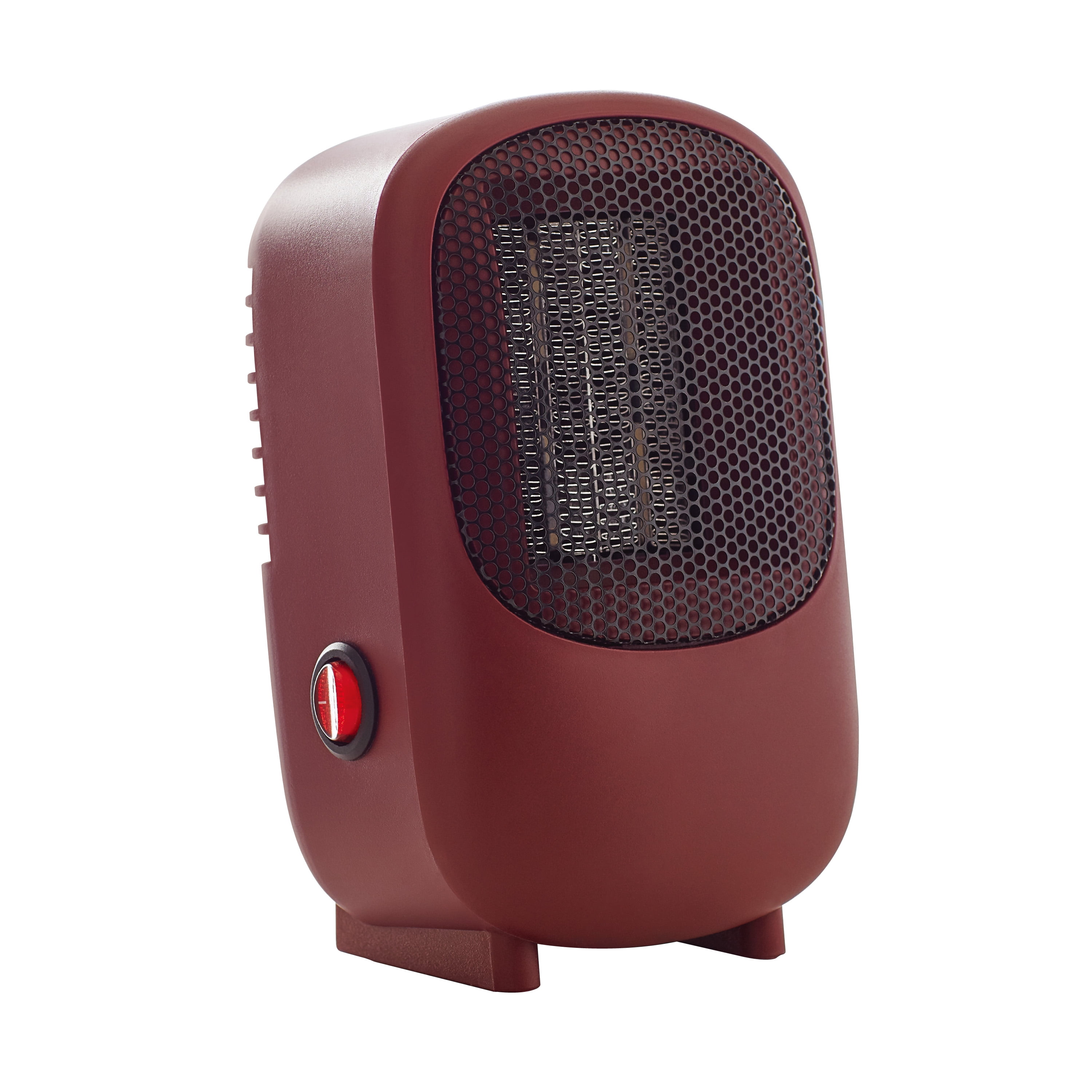 Mainstays Personal Mini Electric Ceramic Heater 350W Indoor Red Burgundy