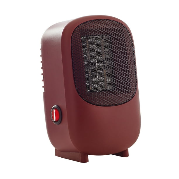 Mainstays Personal Mini Electric Ceramic Heater 350W Indoor Red