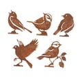 thumbnail image 4 of 5 uds. Decoraciones de pájaros oxidados, decoración para cercas, artesanías de hierro, paisaje, silueta de pájaro de Metal para balcón, valla y patio Estilo A, 4 of 8