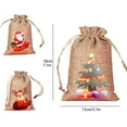 thumbnail image 3 of Christmas Burlap Bag Set Drawstring Advent Calendar Small Cloth Bag Christmas Decoration Gift Bag Candy Bag, 3 of 7