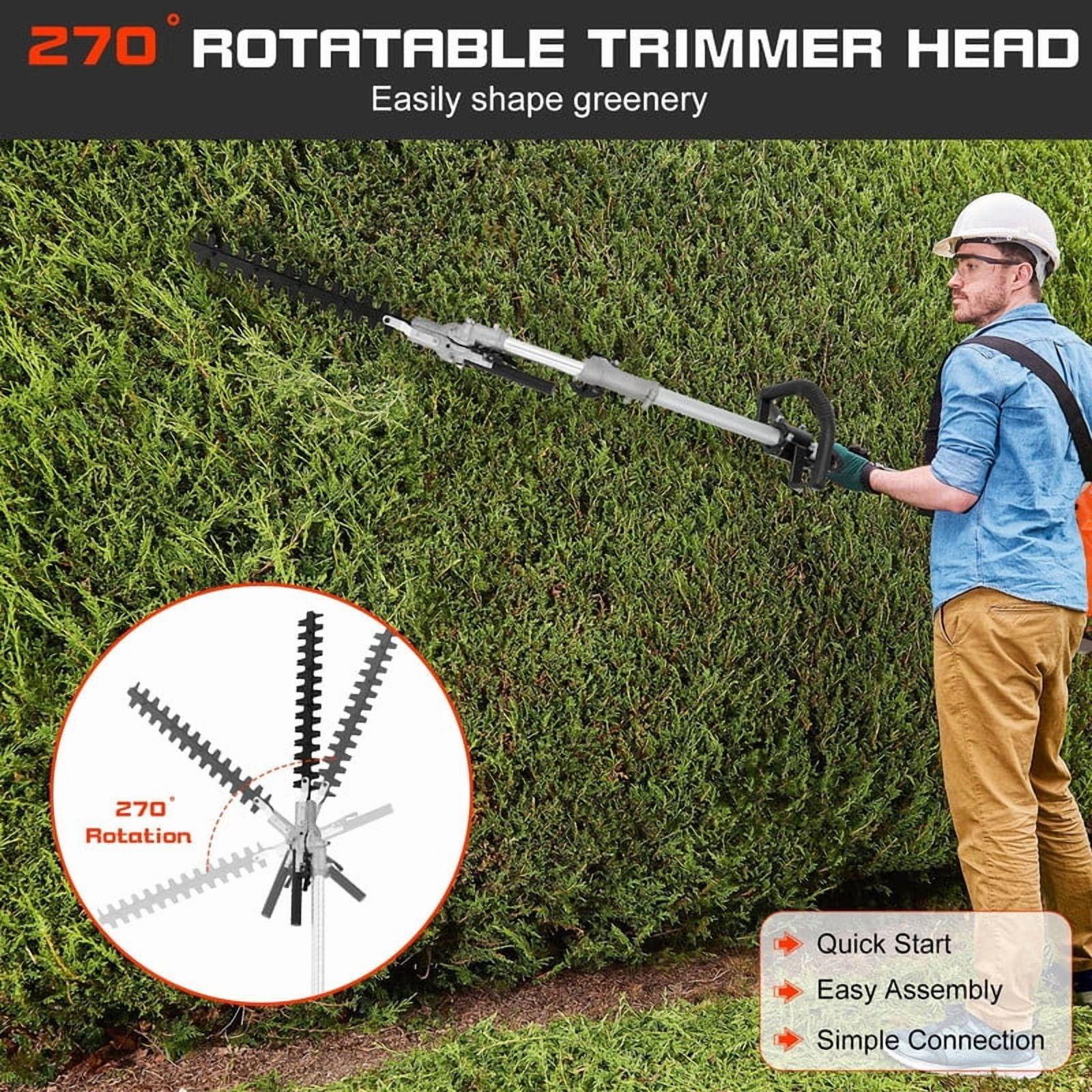 52CC 2-Cycle Gas Weed Wacker, 5 in 1 String Trimmer, 2025 Upgraded Weed Eater Gas Powered, 9500rpm High Power Gas Weed Eater, Brush Cutter