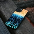 thumbnail image 4 of WIRESTER Shockproof Soft Rubber Cover Case for Apple iPhone 15 6.1" 2023 (NOT FIT Apple iPhone 15 Plus 6.7" 2023), Orange Glitter Sparkle With Black Blue Glitter Zebra, 4 of 5