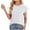 White, variant on Lmnyox Cap Sleeve T Shirt for Women 2025 Summer Fashion Plain Crew Neck Basic Shirts Trendy Casual Tee Shirt
