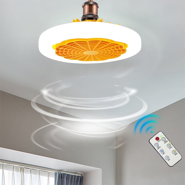 TIMIFIS Ceiling Fan With Lights, Enclosed Low Profile Fan Light, Ceiling Light With Fan,Hidden Electric Fan With Remote Control -