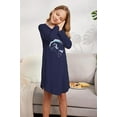 thumbnail image 5 of Oudiya Girls Long Sleeve Nightgowns Soft Print Pajamas Sleepwear Nighties for Kids 4-12, 5 of 8