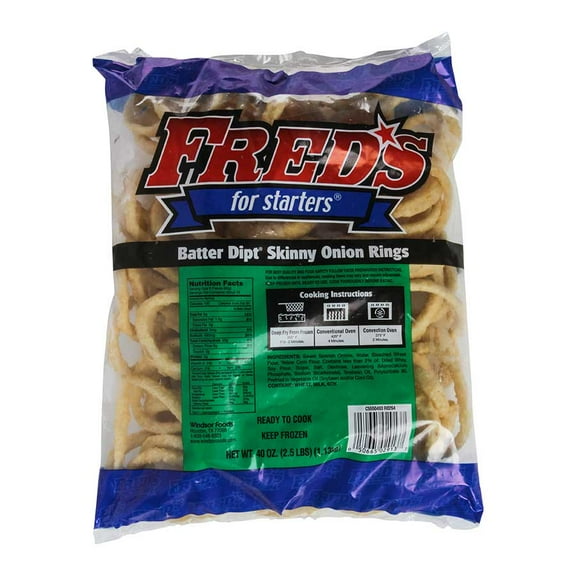 Fred's Battered Onion Rings 3/8In - 4/2.5 lb Bags