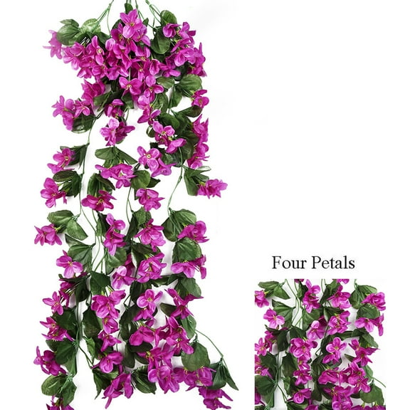 Fake Flowers Ivy Vine Hanging Garland Wedding Home Decoration Fuchsia Smile Home