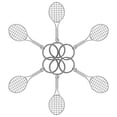 thumbnail image 3 of 6 llaveros de tenis para hombre, miniraqueta de tenis, llavero con abalorio de tenis, minipelota de tenis, 3 of 8