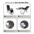 thumbnail image 4 of Caravan Sports Zero Gravity Outdoor Folding Camping Patio Lounge Chair, Gray, 4 of 6