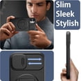thumbnail image 6 of for iPhone 11 Case Magnetic, iPhone XR Case[Compatible with Magsafe], Built-in Slide Camera Cover Shockproof Heavy Duty Protective Kickstand Phone Case for iPhone 11/XR 6.1", Black, 6 of 17