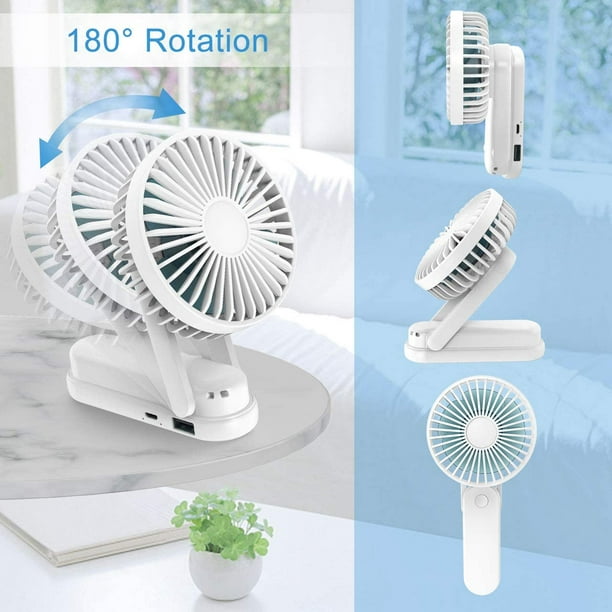 Mini ventilateur portable ventilateur électrique USB avec batterie  rechargeable de 3000 mAh 