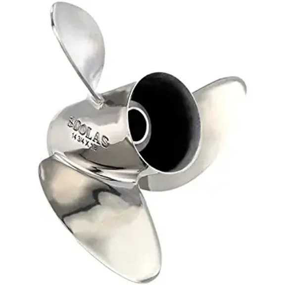 Solas 9551-148-16 Rubex HR3 Stainless Steel Interchangeable Hub 3-Blade Propeller, 4-3/4" Gearcase, RH 14.5 x 16