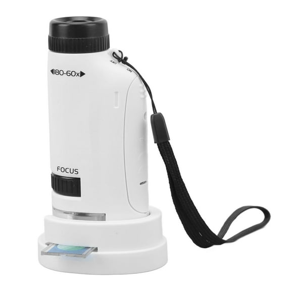 Mini Microscope, Mini Portable Microscope Soft Light Easily 60x To 120x With LED Light For Kids For Microbiological Observation