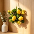 thumbnail image 6 of Bcylexb Summer Lemon Wreath for Front Door, 7.9" Artificial Lemons Wreath Floral Door Wreath Spring Decor for Wall Window Porch Patio, 6 of 6