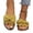 Yellow_042, variant on Domuza Women's Bow Knot Slides Open Toe Flat Sandals 2026 Summer Slip On Slippers Beige 7(EU-38)