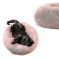 thumbnail image 2 of Washable Calming Comfy Donut Style Plush Pet Cat Or Dog Bed, 2 of 3