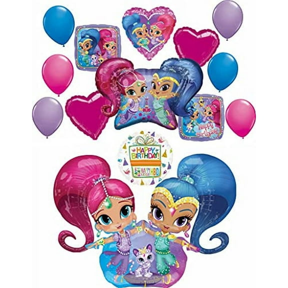 Shimmer and Shine Party Supplies Birthday Airwalker Balloon Bouquet Decorations