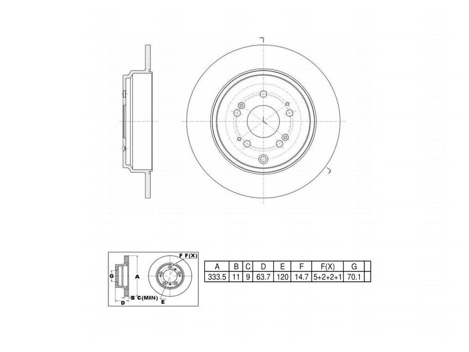 Ultra High Carbon 700 Brake Kits, Rear UHCK7192, Honda Odyssey 2017-2011