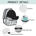 thumbnail image 4 of Bigfoot and Deer White Pattern Backpack for School, Cute School Bag with Adjustable Shoulder Straps and Padded Back, 15.3"x11"x7.1", 4 of 5