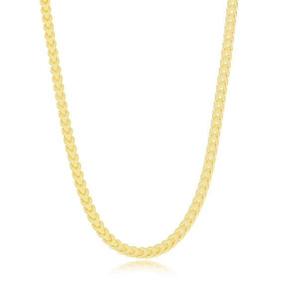 Sterling Silver Franco Chain Gold Plated 3mm