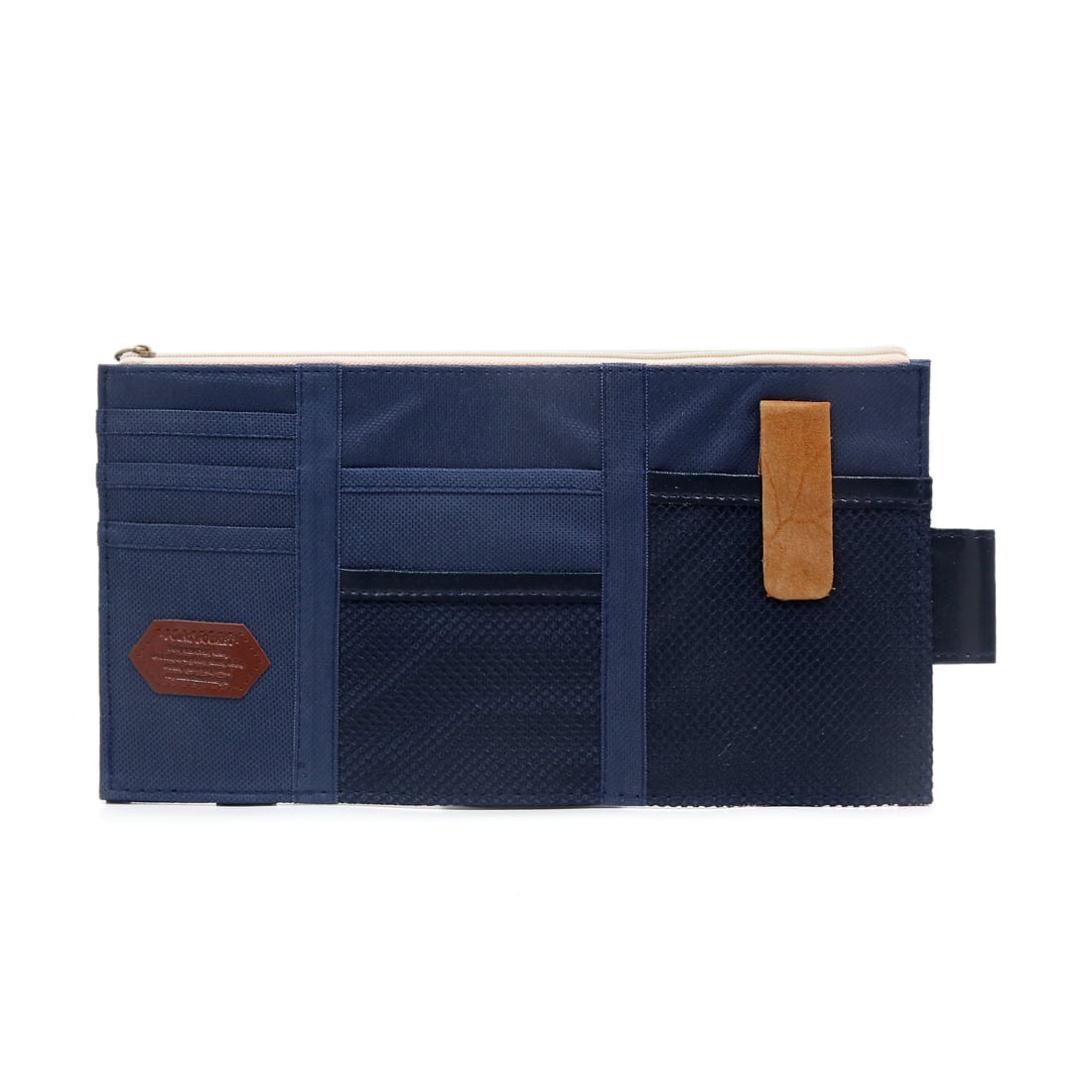 Auto Car Sun Visor Multi Pockets Organizer Storage Bag Card Holder Pouch Bag