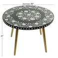 thumbnail image 4 of DecMode 21" x 30" Gold Metal Eclectic Coffee Table, 4 of 14