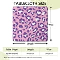 thumbnail image 2 of Pink and Purple Of Leopard Print Square Fitted Tablecloth with Elastic Edge,Square Table Cover,Washable Elastic Table Cover for Home Kitchen Party Decor 36"x36", 2 of 6