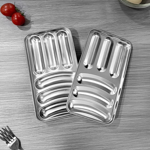 IDEANATEGRATE Para Pan De Hot Dog De Acero Inoxidable Con Resistencia A Altas Temperaturas