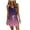 Purple, variant on ICHUANYI Women Casual V-Neck Sleeveless Bandage Stripe Print Loose Vest Sling Dress Spring Summer New Trending 2024