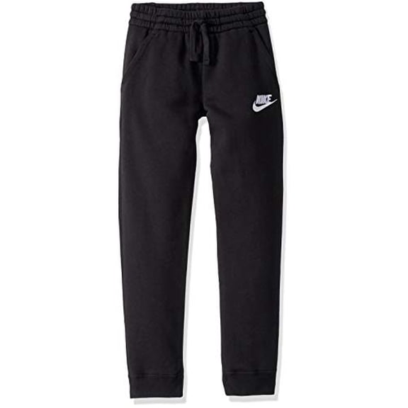 Nike Boys NSW Club Jogger Fleece Pant, Black/Black/White, X-Large