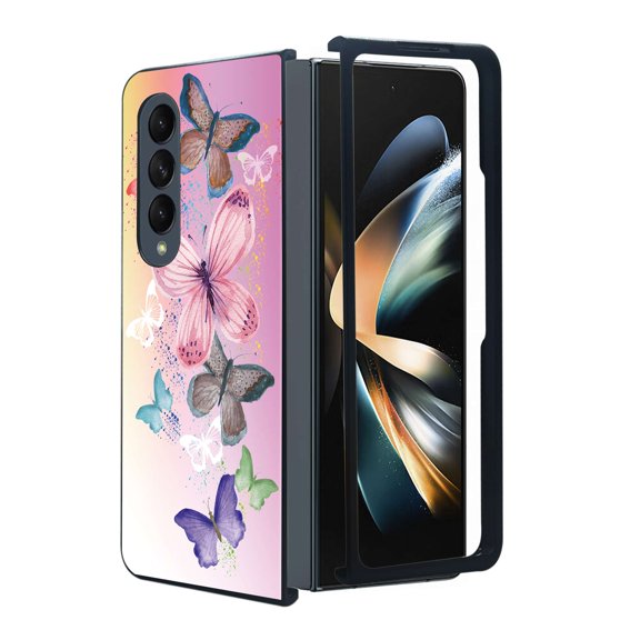 ANJ  Protective Snap-On Design Printed Case Compatible with Samsung Galaxy Z Fold 4 - Butterfly Fantasy