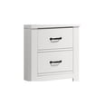 thumbnail image 3 of Mesita de noche Lilola Home Cassini White con 2 cajones, blanco/madera, 3 of 5