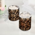 thumbnail image 2 of Yayeee 4 Pack Qtip Holder Bathroom Cotton Swab Canister with Lid Clear Dispenser Set, Metallic Flower, 2 of 6