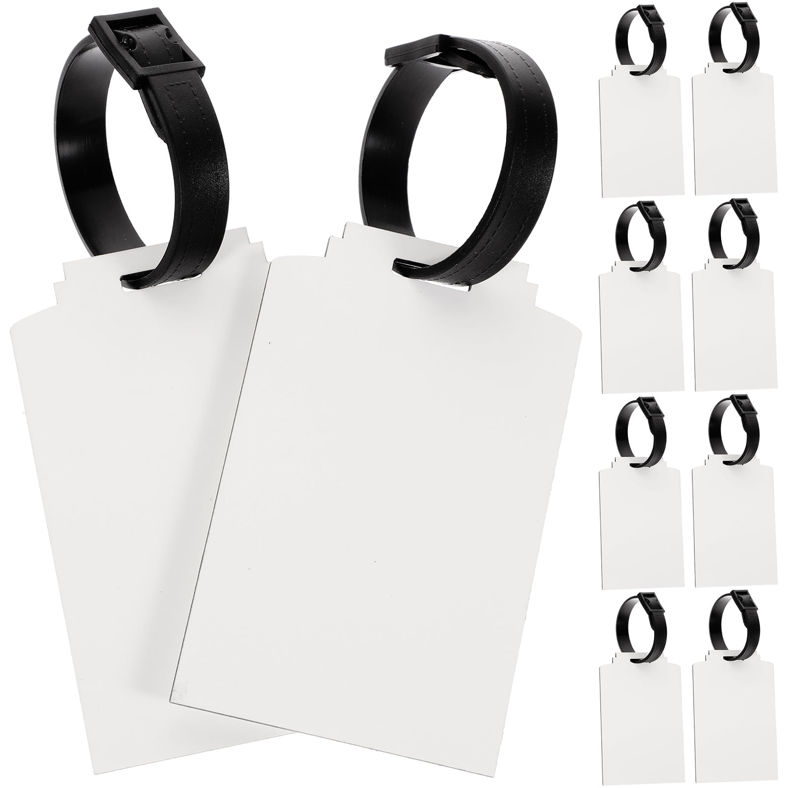 10pcs Blank Luggage Tags Heat Transfer Name ID Cards Sublimation Blank