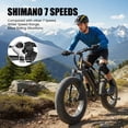 thumbnail image 3 of Actbest 20"x4.0" Electric Fat Tire Bike for Adults, 500W Motor 20 MPH, 48V 10.4Ah Battery, 7 Speed, E-Mountain Bike for Man Teen, 3 of 5
