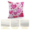 thumbnail image 4 of TIAOTIAOHOU Pink Valentines Pillow Covers Heart Throw Pillow Cases Covers Gifts for Girlfriend Boyfriend, 4 of 5