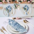 thumbnail image 3 of Haze Blue Coastal Cloth Napkins, Summer Beach Nautical Starfish Coral Vintage Washable and Reusable Dinner Napkins Set of 2, Table Napkin for Kitchen Party Birthday Wedding Hotel Housewarming 20"x20", 3 of 9